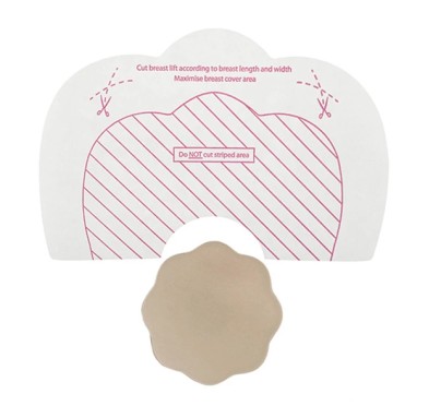 Taśmy do biustu i nakładki materiałowe - Bye Bra Breast Lift & Fabric Nipple Covers Miseczka F-H 3 pary